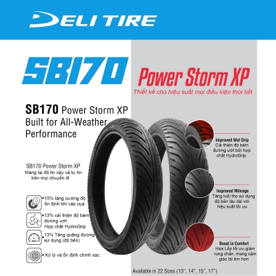 LỐP DELI SB-170 (New 2025)     POWER STORM XP